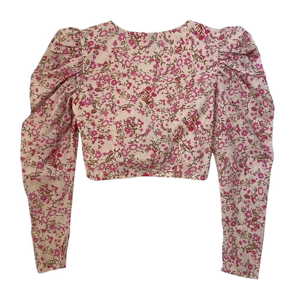REVOLVE Hemant and Nandita Hera Crop Top - Orchid Pink - Floral - Size M - Picture 3 of 6